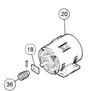 SI-100E #20 Motor 115 Volt Complete