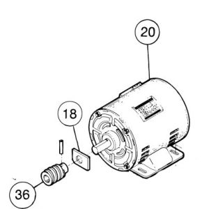 SI-100E #20 Motor 115 Volt Complete